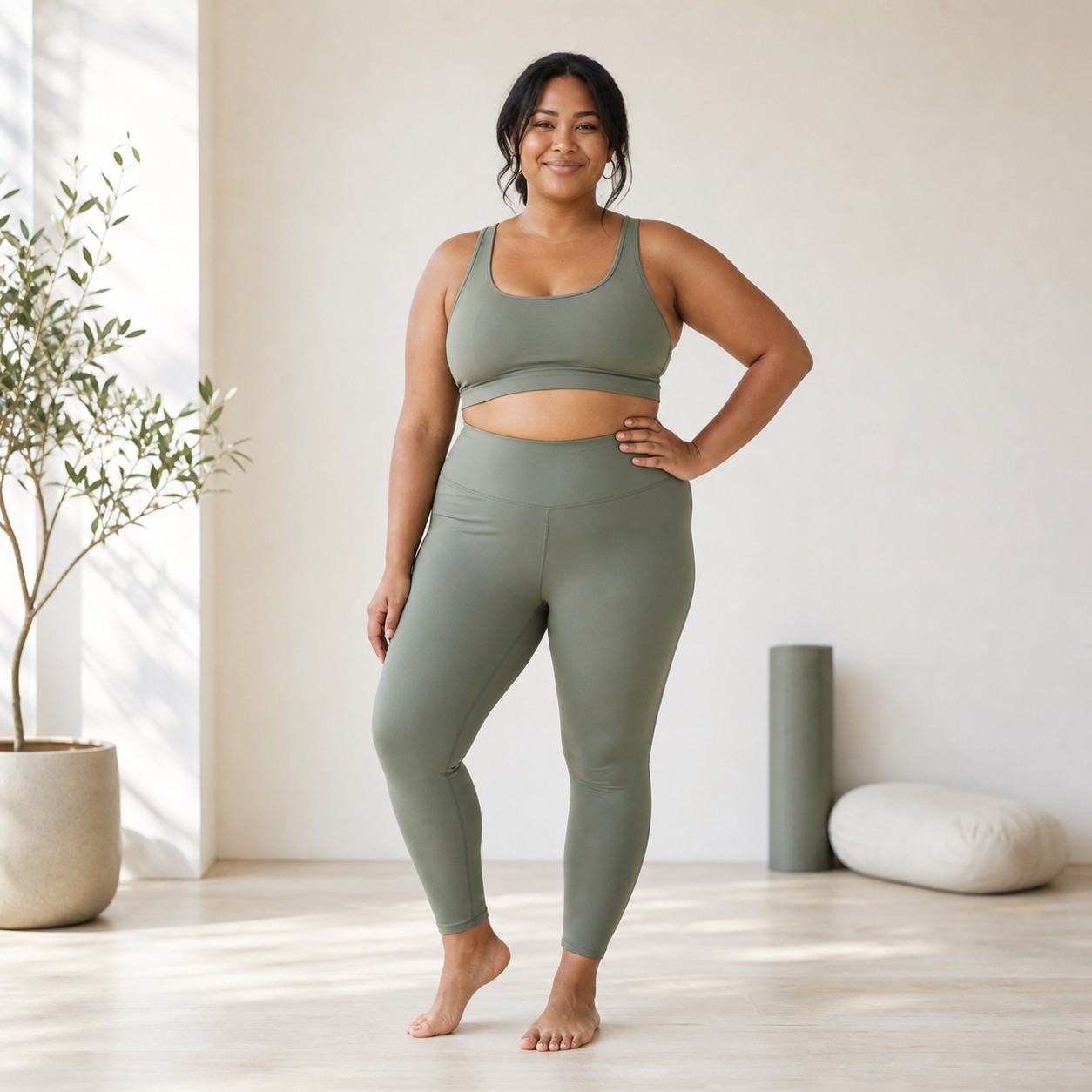 Pessoa de corpo inteiro em roupa esportiva